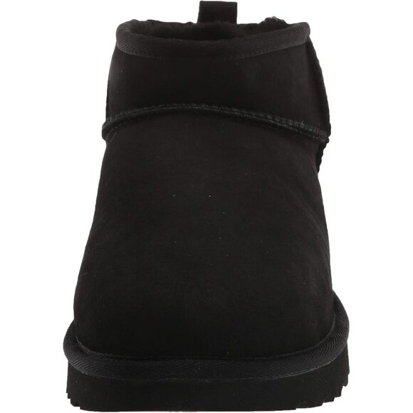 UGG Women's Legacy Black Rounded Toe Sheepskin Lining Classic Ultra Mini Boot - Picture 2 of 8